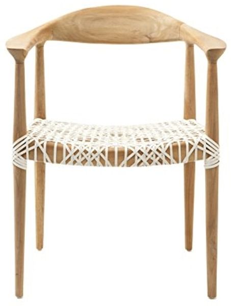SAFAVIEH Bohemian Wooden Arm Chair, in Light Oak