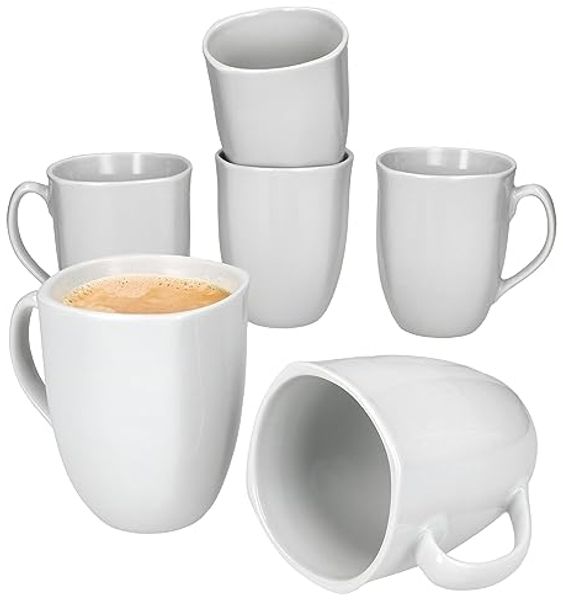 MamboCat Becher 6er Set Lotta Kaffeebecher 300ml weiß Porzellan, Porzellan