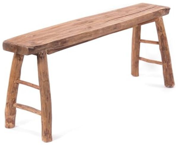 DESIGN DELIGHTS Sitzbank HOLZBANK "MALU 120", Holz massivholz, 120 cm, Baumkante Sitzbank