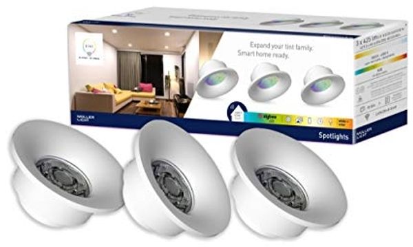 Müller Licht tint LED Einbauleuchte 3er Set weiß Ø 9 cm RGBW Smart