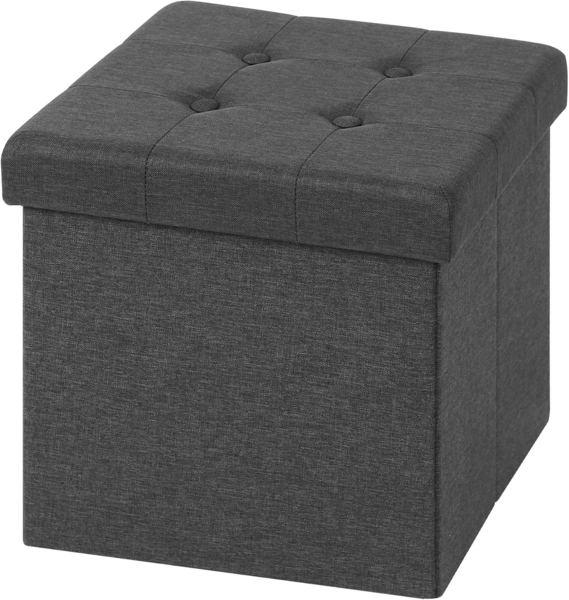 Sitzhocker Fußhocker mit Stauraum SH06 dunkelgrau