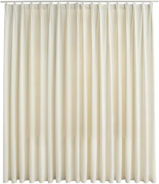 vidaXL Verdunkelungsvorhang mit Haken Samt Creme 290 x 245 cm 134519