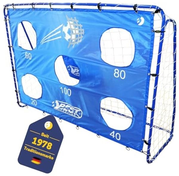 Best Sporting Fußballtor mit Torwand 5 Schusslöcher (Set), sehr stabil, 213x152 cm