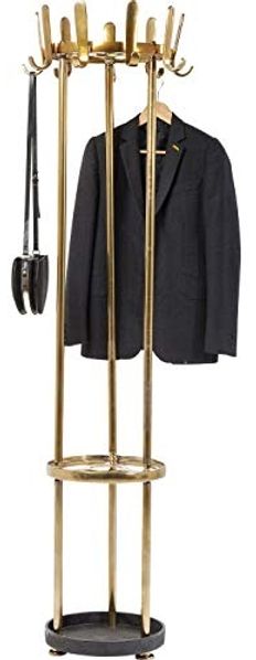 Kare Design Garderobenständer Gala, Garderobe gold, Garderobe Retro, Garderobe Casino Style, (H/B/T) 187 x 50 x 50 cm