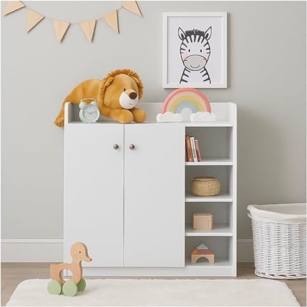HTI-Living Sideboard Sideboard mit 8 Regalfächern Weiß (Stück, 1 St, 1 Sideboard), Anrichte Kommode Schrank