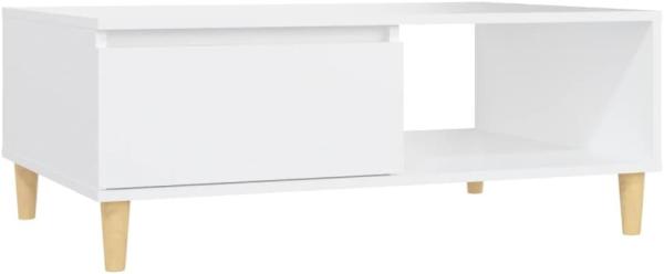 vidaXL Couchtisch Weiß 90 x 60 x 35 cm Spanplatte [805995]