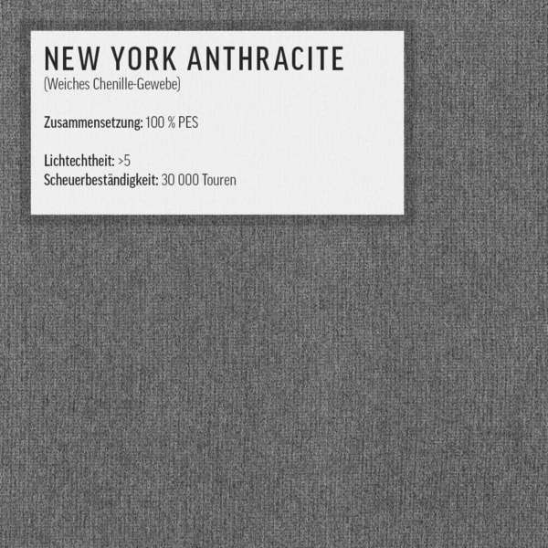 Mivano Levana Boxspringbett mit Sockel aus Eiche, 7-Zonen-Federkern, Matratzen H2/H3 + Topper Premium, Chenille, Grau, Liegefläche 200x200 cm Bild 6