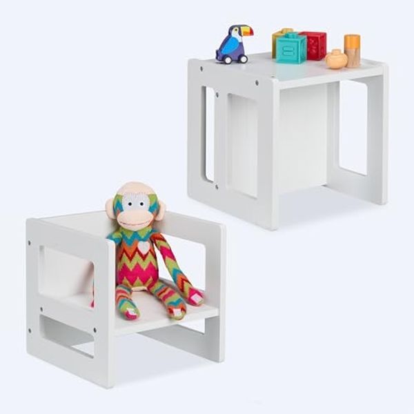 Relaxdays Wendbarer Sitzhocker für Kinder 2er Set