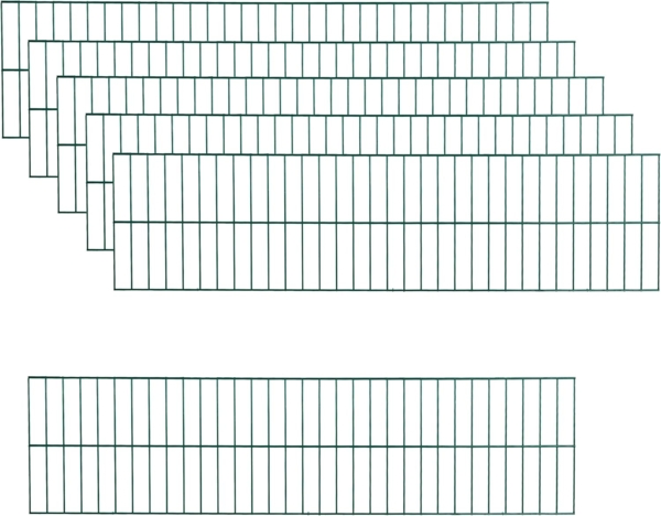 Gartenzaun Zaunelemente Doppelstabmattenzaun 6er Set RAL 6005 Zaun Gartenzaun