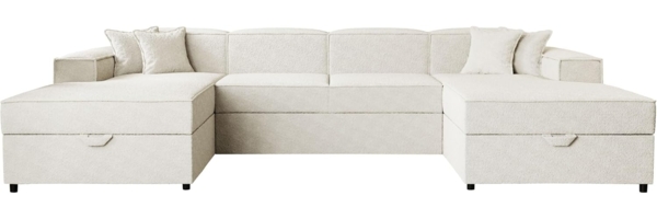 Wohnlandschaft Sokoz U Boucle (Farbe: Coral 15)