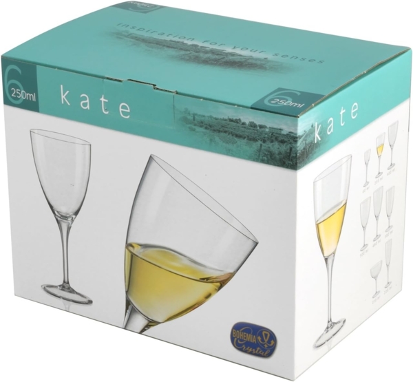Bohemia Crystal Weinkelch Kate Packung 6 cl 25, Glas, transparent, 26 x 17 x 20 cm Bild 2