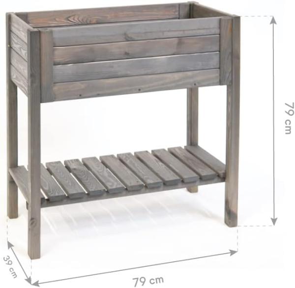 Westmann Holz Hochbeet Lisa | Grau | 79x39x79 cm Bild 9