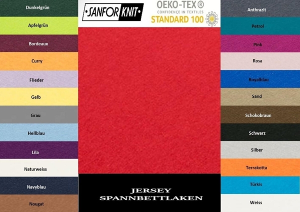 Jersey Spannbettlaken 120 x 200 cm Rot