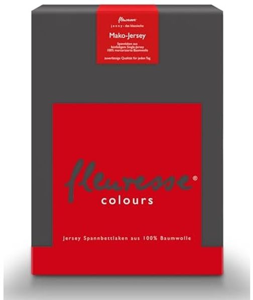fleuresse Mako-Jersey-Spannlaken Jenny C Farbe anthrazit 9031 Größe: 100x200 cm Bild 2