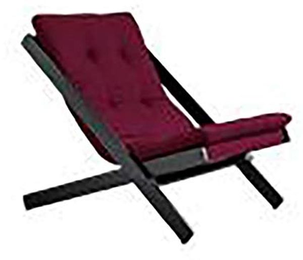 KARUP DESIGN BOOGIE Futon Liegestuhl Gestell Schwarz / Bordeaux