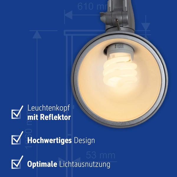 MAUL Tischleuchte MAULrock 8234195 15Watt Standfuß silber Bild 5