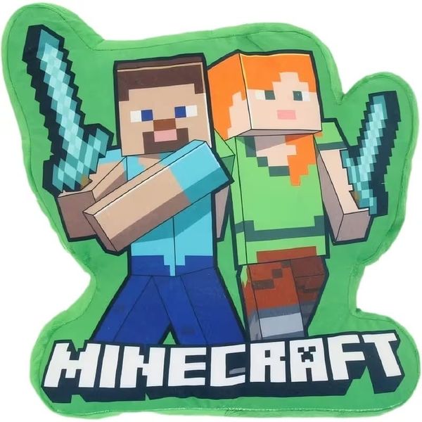 Minecraft 3D Kissen 40 cm Kuschelkissen 1 Stück Dekokissen Sofakissen Grün