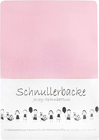 2er Set Baby Jersey Spannbetttuch Schnullerbacke 60/120 - 70/140 cm blau
