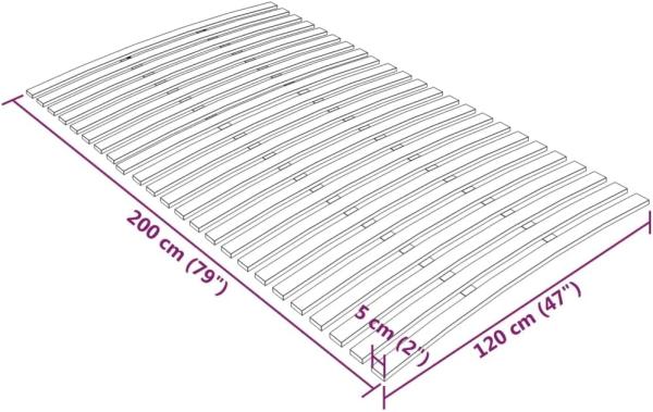 vidaXL Bettlattenrost Ersatz mit 24 Latten 120x200 cm 340079 Bild 8