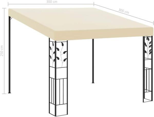 vidaXL Wand-Pavillon 3x3x2,5 m Cremeweiß 47997 Bild 6