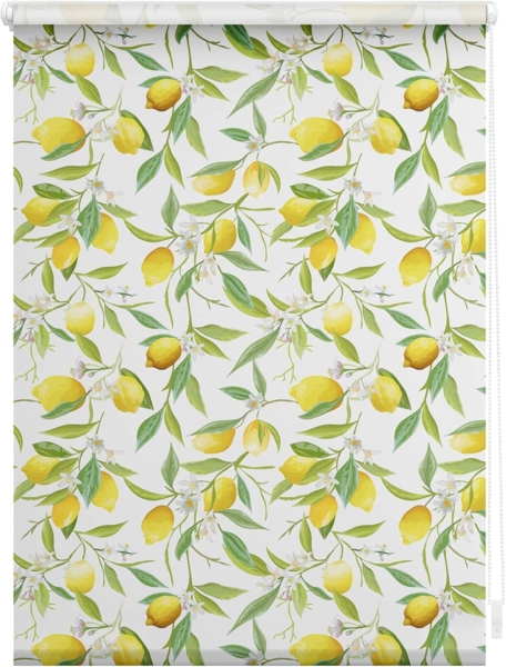 Seitenzugrollo Rollo Klemmfix, ohne Bohren, blickdicht, Limone - Gelb Grün, LICHTBLICK ORIGINAL, blickdicht, freihängend, Klemmfix