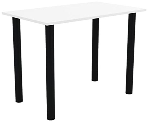 AKKE Esstisch, Esszimmertisch mit schwarzen Beinen Küchentisch Bürotisch 2mm PVC