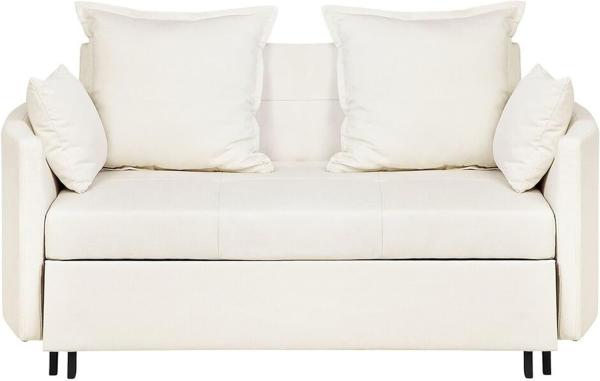 Schlafsofa 2-Sitzer Polsterbezug beige HOVIN