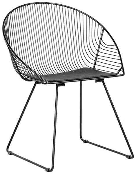 Metallstuhl schwarz 2er Set AURORA