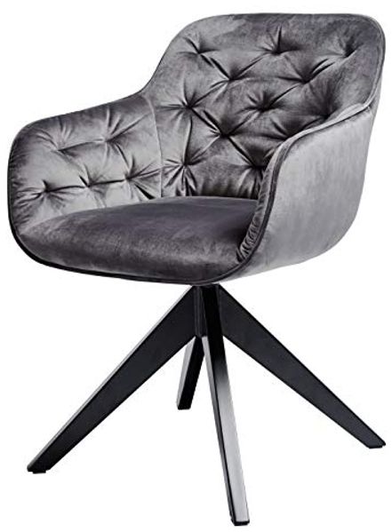 Amazon Marke - Movian Basento - Drehstuhl, 57,5 x 59,5 x 80,5 cm, Silbergrau