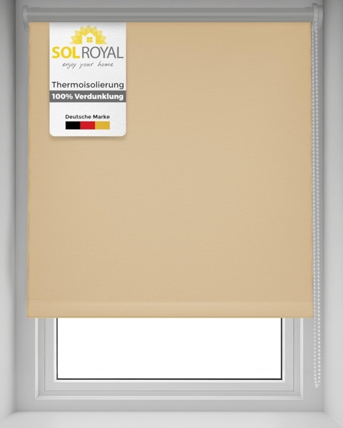 Sol Royal Thermorollo SolReflect T42 für Fenster & Türen Creme, 160 x 40 x 3.1 cm