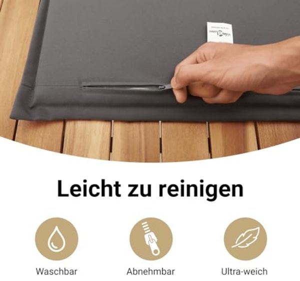 vidaXL 6-tlg. Garten-Sofagarnitur mit Kissen Hellgrau Poly Rattan 3252569 Bild 6