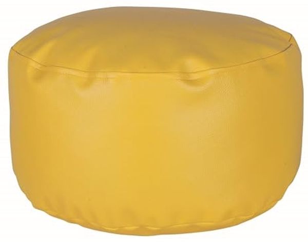 ARANAZ S.L. Griffe aus Holz, oval, Ø 40x26 cm, Gelb, gepolsterter und bequemer Sitz