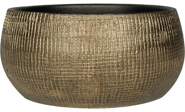Ter Steege Pflanzschale/Blumentopf, goldbraun, Durchmesser 28 cm, Höhe 13 cm