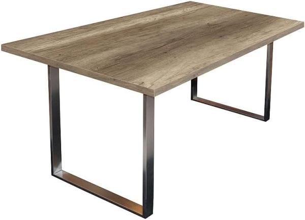 Steel Esstisch 0546 140-90 wildeiche trüffel B H T 140 x 76 x 90 cm