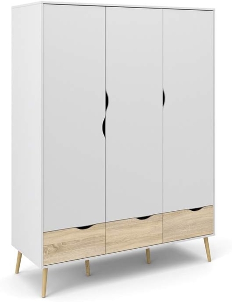 Kleiderschrank, Farbe Weiß, 147,2 x 200,1 x 58,1 cm