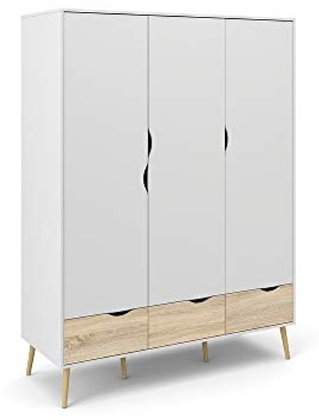 Kleiderschrank, Farbe Weiß, 147,2 x 200,1 x 58,1 cm