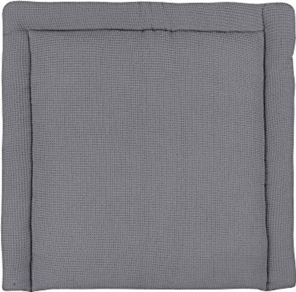 KraftKids Wickelauflage in Waffel Piqué grau, Wickelunterlage 75x70 cm (BxT), Wickelkissen