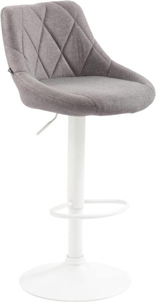 Barhocker Lazio Stoff weiß (Farbe: grau)