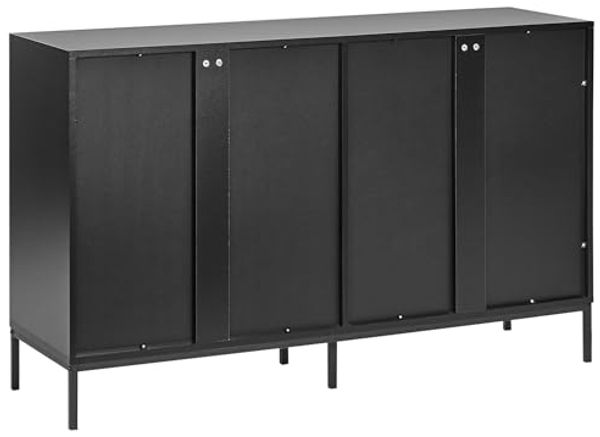Sideboard LANGFORD Holz 83 cm Schwarz Bild 6