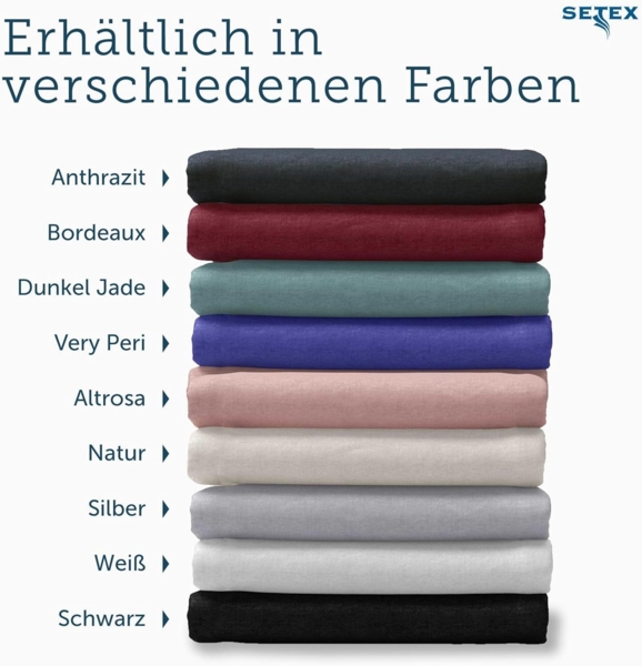 SETEX Feinbiber Spannbettlaken, 180x200 cm großes Spannbetttuch, 100 % Baumwolle, Bettlaken in Anthrazit Bild 7