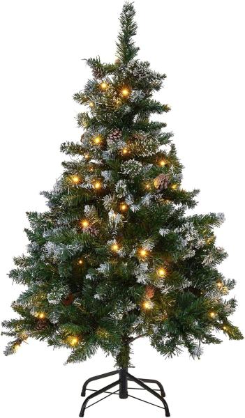 Künstlicher Weihnachtsbaum mit LED Beleuchtung Schnee bestreut 120 cm grün PALOMAR