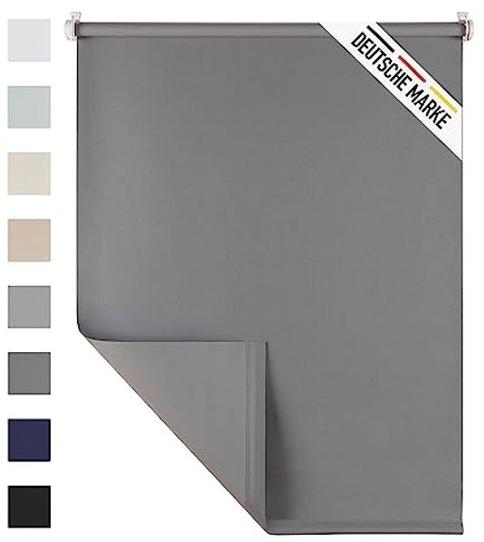 Doppelrollo Verdunklungsrollo - Klemmfix ohne Bohren, Blumtal, Lichtschutz, Freihängend, Klemmfix, Rollo für Fenster und Tür