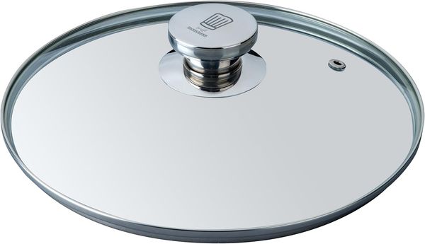 Chefkoch trifft Fackelmann Pfannendeckel Premium Pfannenglasdeckel ø24cm - Edelstahl Knauf, 60x248x330mm