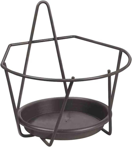 Wand-Blumentopfhalter grau, Ø 16 cm