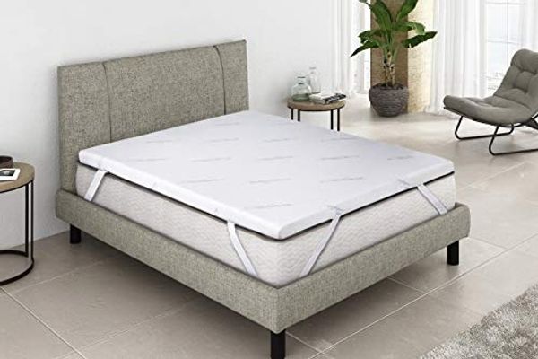 Imperial Komfort Topper viscoeslástico, Polyester, Weiß, Doppelbett, 200 x 120 x 8 cm