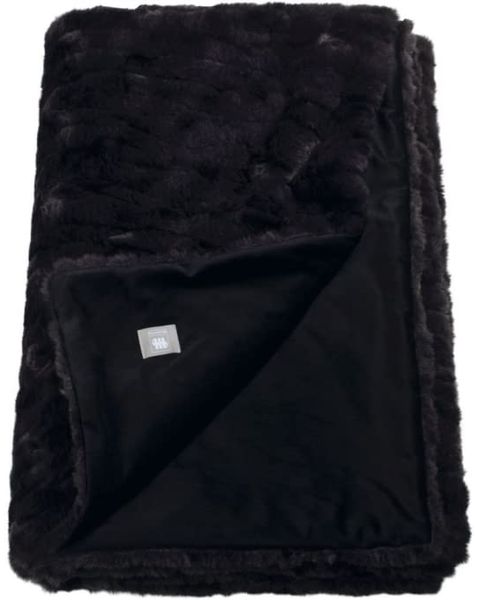Musterring Plaid Furry 130x170 cm schwarz Kunstfell