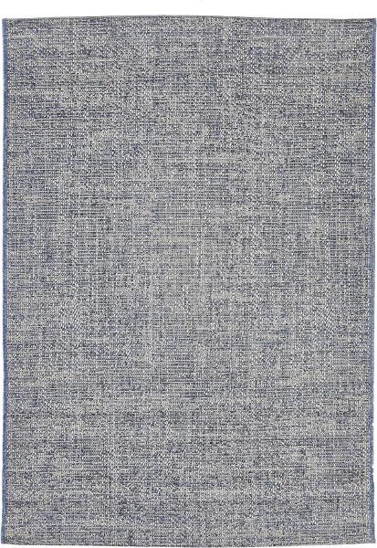 andiamo In- & Outdoor Teppich wetterfest und wasserdurchlässig Flachgewebe Kurzfloor 160 x 230 cm Blau-beige