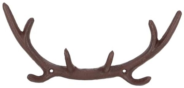 degawo Hirschgeweih Wandhaken Haken Garderobe Gusseisen braun Landhaus Geweih
