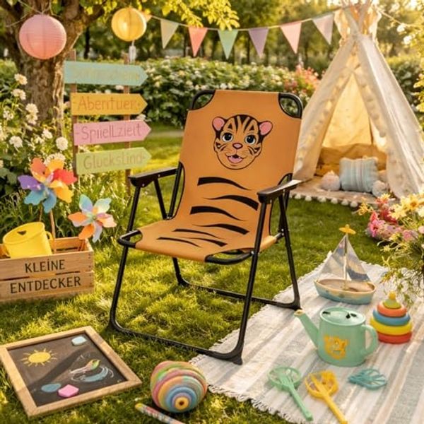 Kinder Campingstuhl Klappstuhl Gartenstuhl Campingstuhl Outdoor Tiger