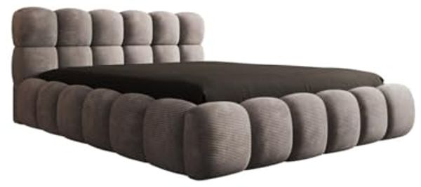 Luxusbetten24 Polsterbett Designer Polsterbett Boston, in Cord mit Stauraum